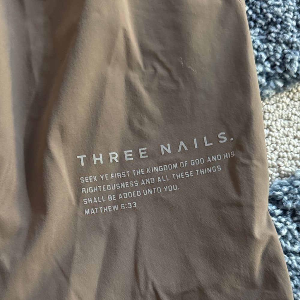 NWOT.. Three Nails Men's Tan Athletic Joggers - Picture 3 of 6